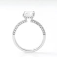 thumbnail image 5 of solitaire jewels Art Deco 3CT Emerald Moissanite Hidden Halo Engagement Ring For Women with 3D Pave Diamond Shank, 18K White Gold, 5 of 7