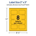 thumbnail image 6 of Avery Rectangle Scalloped Labels, Bright Yellow, 2" x 3", 640ct, 6 of 11