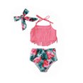 thumbnail image 1 of HAWEE Maillot de Bain Bébé Fille Mignon Triangle à Franges Bikini Tankini 2 Pcs Maillot de Bain Filles, 1 of 7