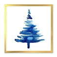 thumbnail image 3 of Designart Blue Winter Christmas Tree Ii Traditional Framed Wall Art, 3 of 4