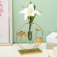 thumbnail image 3 of Decoraciones de jarrón de oro para jarrón de de estar con soporte , jarrones s modernos para flores pieza Baoblaze Jarrón hidropónico, 3 of 8