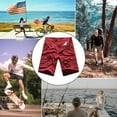 thumbnail image 4 of Men's Classic Relaxed Cargo Short Lightweight Multi Pocket Casual Outdoor Hiking Shorts(1Burgundy,30), 4 of 4