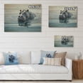 thumbnail image 4 of Designart "Serene African Hippos I" Animals Print on Natural Pine Wood, 4 of 5