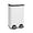 ['white'], variant on Dual Trash Can, 60 Liter/16 Gallon Dual Bin Trash Can with Lids, Trash and Recycling Bin Combo, Hands-Free Stainless Steel Kitchen Garbage Can, Silver Recycling Waste Bin for Home, Office