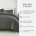 thumbnail image 6 of Noble Linens 2-Piece Gray Duvet Cover Set, Twin/Twin XL, 6 of 9