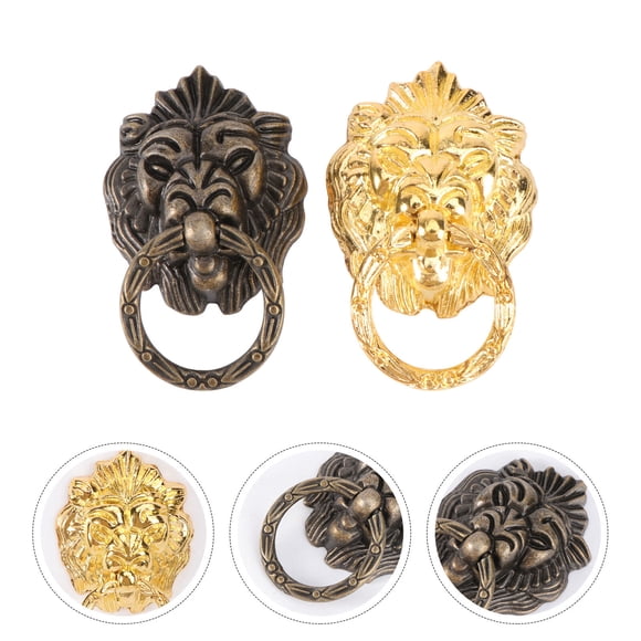 unbranded 4Pcs Cabinet Knob Retro Style Tin Alloy Golden for Homeowners Drawers