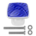thumbnail image 1 of 4 Pieces Set Drawer Pulls Handle Square Wardrobe Cabinet Knobs with Stainless Steel Screws Furniture Kitchen Decor, 1 of 5