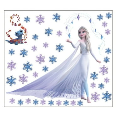 Frozen Cartoon Theme 3D Wall Decals, Bedroom、Living Room、and Study Wall Background Window Decoration Stickers.