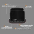 thumbnail image 2 of Paquete de 16 protectores de suelo pequeños de silicona negra con fieltro envuelto, puntas de goma para sillas, fundas para patas de sillas, almohadillas protectoras para patas de muebles, sin ruido y sin arañazos Sincero Electrónica, 2 of 5
