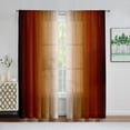 thumbnail image 2 of Burnt Orange Curtains 84 Inch Length for Living Room 2 Panel Set Burnt Orange and Terracotta Window Curtain Rust Orange Ombre Gradient Light Filtering Curtains Modern Abstract Drapes, 2 of 6