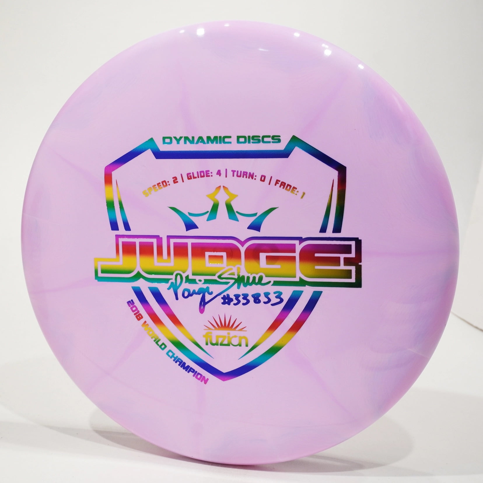 Dynamic Discs Judge (Fuzion) Signature Paige Shue Putter Golf Disc