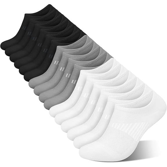Eryueer No Show Socks Womens 8 Pairs, Ankle Non Slip Low Short Invisible Thin Liner Socks