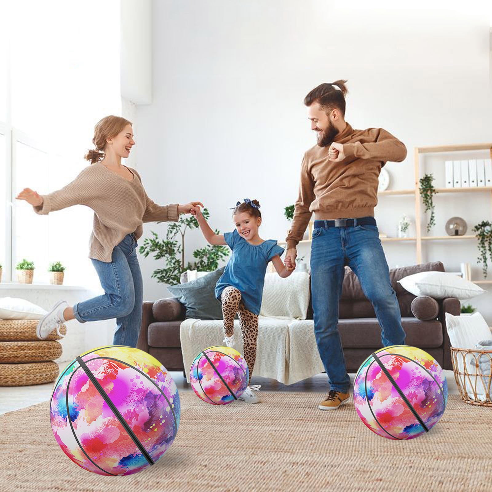uhnmki Silent Basketball Foam Basketballs Indoor Training No Noise Basketballs Training For Quiet Dribbling Indoor Training For Basketball Lover Size 3/5/7