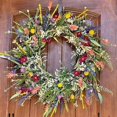 thumbnail image 2 of Spring Wreaths for Front Door 18in Outside Welcome Summer Flowers Weatherproof Greenery All Seasons, 2 of 5