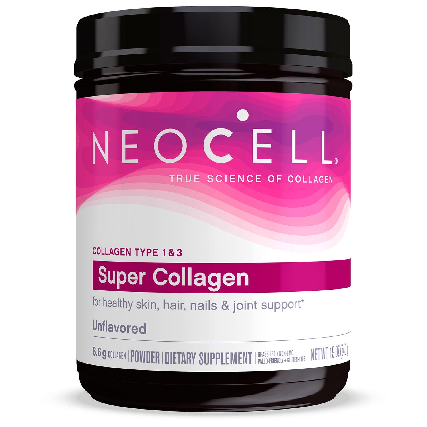 NeoCell Super Collagen Unflavored Powder, Collagen Type 1 & 3 (19 oz