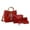 Red, variant on 4PCS Handbags for Women, Fashion Shoulder Bag Purse Card Holder Shopper Tote Satchels for Travel Work (Black)