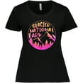thumbnail image 3 of Inktastic Glacier National Park Montana Pink Mountains Women's Plus Size T-Shirt, 3 of 5