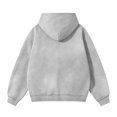 thumbnail image 5 of TQWQT Womens Vintage Washed Zip Up Hoodie Oversized Drop Shoulder Jacket American Casual Kangaroo Pocket Gradient Tie Dye Sweatshirt Loose Fit Long Sleeve Outerwear Streetwear Fashion Tops Gray S, 5 of 5