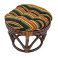 thumbnail image 1 of 18-inch Round Spun Polyester Tufted Footstool Cushion, 1 of 4