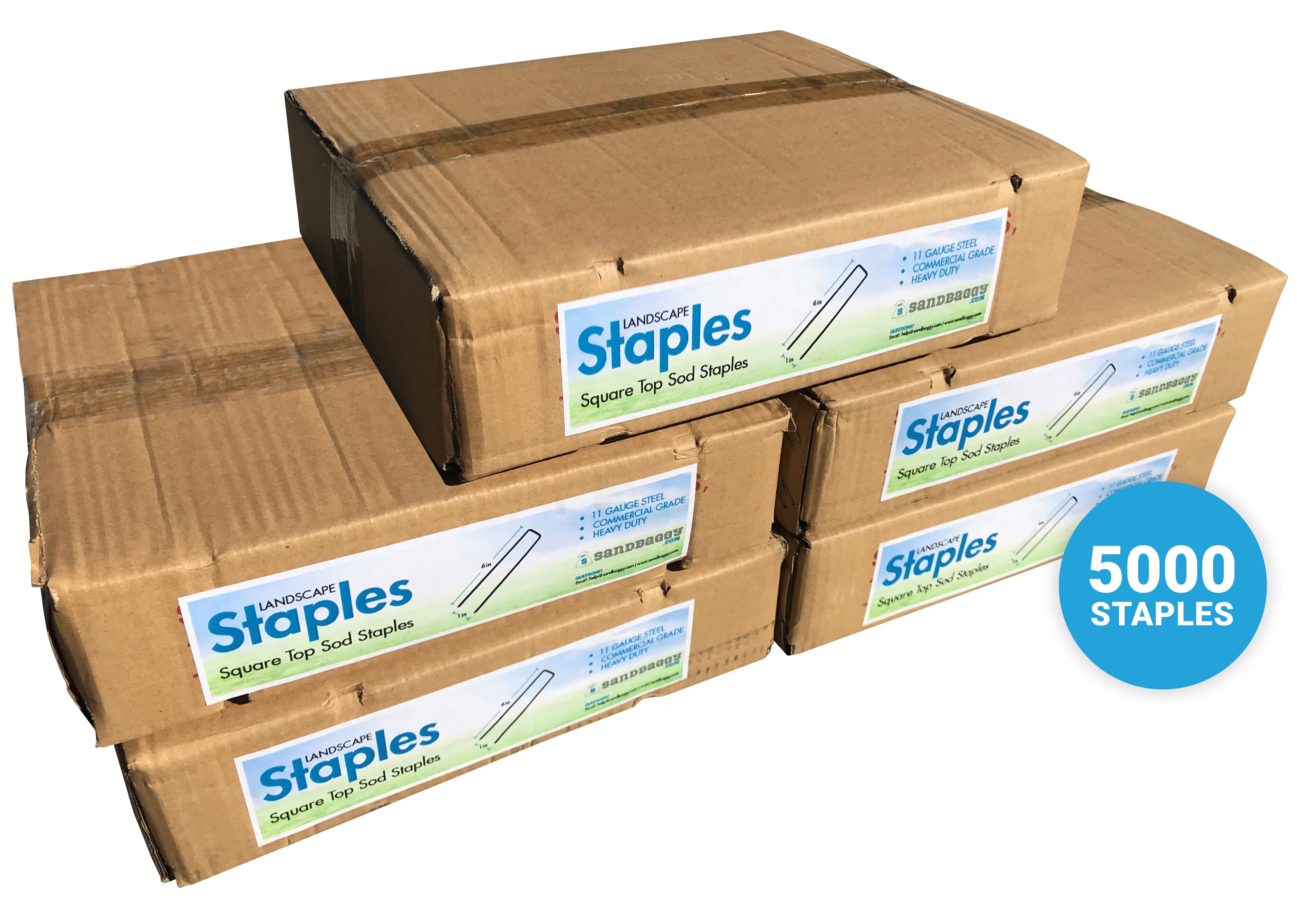 Sandbaggy 5,000Count Landscape SOD Staples Heavy Duty Garden Staples