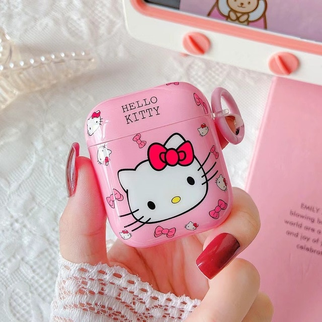 Pink Hello Kitty Headphone Case for Apple Airpod 1/2 Pro 3 Cartoon