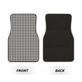 thumbnail image 2 of Zufioo Houndstooth Black And White Print Car Floor Mats Four-piece Set, Car Interior Accessories - Corrosion-resistant, Non-Slip, Suitable for Cars, Trucks, Vans, 2 of 7