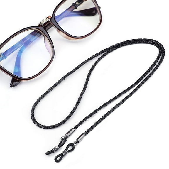 Racing Butterfly Thick Twist Sunglasses Leather Rope Chain Eyewear Braided Glasses Lanyard Strap