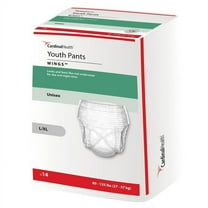 Cardinal 77073100 Curity Youth Heavy Absorbent Underwear, White - Large - Pack of 14