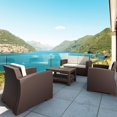 thumbnail image 3 of Rectangle Patio Coffee Table, Brown, 3 of 4