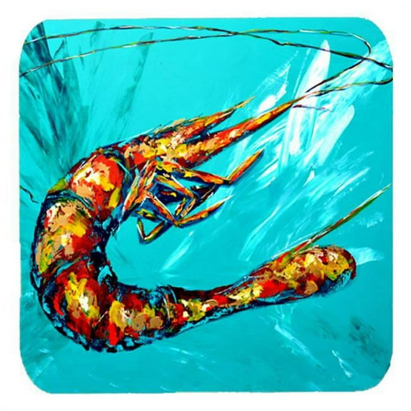 Shrimp Splish Splash Foam Coasters, Set Of 4