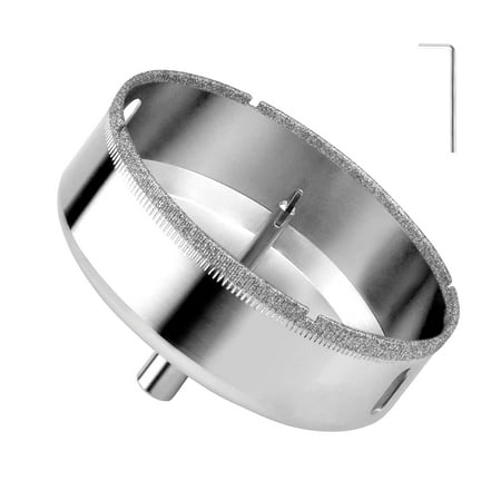 

4.5 Inch Diamond Hole Saw With Center Drill Bit for Glass Ceramic Marble Porcelain Tile Glass Granite Quartz Gemstone (115mm)