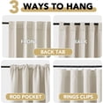 thumbnail image 3 of H.VERSAILTEX Light Blocking Thermal Insulated Window Curtains Bedroom Darkening Drapes for Living Room Back Tab/Rod Pocket Draperies, 2 Panels, 42" x 84", Ivory, 3 of 6