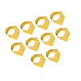 thumbnail image 1 of Qarigey 10 Pieces Adjustable Brass Ring Blanks Gold Bases Making Jewelry Ropa, zapatos y accesorios Miscelánea, 1 of 1
