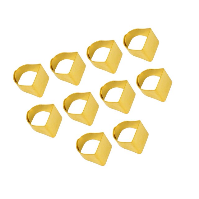 Qarigey 10 Pieces Adjustable Brass Ring Blanks Gold Bases Making Jewelry Ropa, zapatos y accesorios Miscelánea