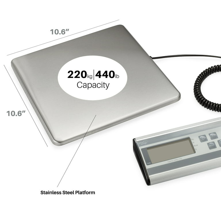  ACCT Postage Scale 400lb, Mail Scale, Digital Postal Scale with  Hold/auto-Off/Tare Function, Shipping Scale for Packages/Small  Business/Luggage/Office, Heavy Duty Scale with Batteries & USB Cable :  Office Products