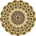 thumbnail image 1 of Ahgly Company Machine Washable Indoor Round Transitional Khaki Gold Area Rugs, 3' Round, 1 of 7