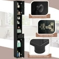 thumbnail image 6 of Gymax Tall Slim Bathroom Storage Cabinet Linen Tower w/Drawer Adjustable Shelves Black, 6 of 10