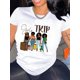 thumbnail image 1 of Camiseta Para Mujer De Verano Cuello RedondoFigure Print Sports T-shirt, Fashion Short Sleeve Round Neck Casual Top, Women's ActivewearFather's Day, Mother's Day, New Year, Spring Festival, Valentin, 1 of 8