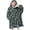 Alien and Star Black Pattern, variant on Alien and UFO Black Pattern Flannel Blanket Hoodies for Teens ,Teens Oversize Sherpa Wearable Hooded Blanket Sweatshirt with Super Pockets