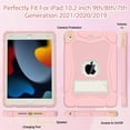 thumbnail image 6 of SUPNICE Case for iPad 9th 8th 7th Generation (10.2 inch, 2021/2020/2019), Shockproof Protective iPad 10.2 Case with Built-in Stand/Pencil Holder, Pink, 6 of 7
