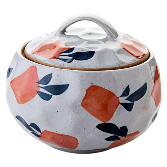 1 cuenco de cerámica para estofado de estilo japonés, cuenco para huevos al vapor, cuenco comestible para nido de pájaro con tapa (colores surtidos)