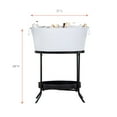 thumbnail image 3 of BREKX White Metal Aspen Model Beverage Tub with Iron Stand 28-inch Assembled Height, 3 of 5
