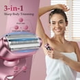 thumbnail image 4 of Skdwakiz Electric Razor for Women, 2-in-1 Womens Electric Razor, Rechargeable Cordless Bikini Trimmer Shaver, IPX7 Waterproof Wet Dry Body Pubic Hair Trimmer, Lady Shaver for Face, Underarm & Legs, 4 of 9