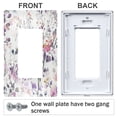 thumbnail image 3 of Yayeee Rocker Switch Wall Plate 2-Gang 4.7"x4.6" Home Decorative Outlet Cover, Purple Wildflowers, 3 of 6