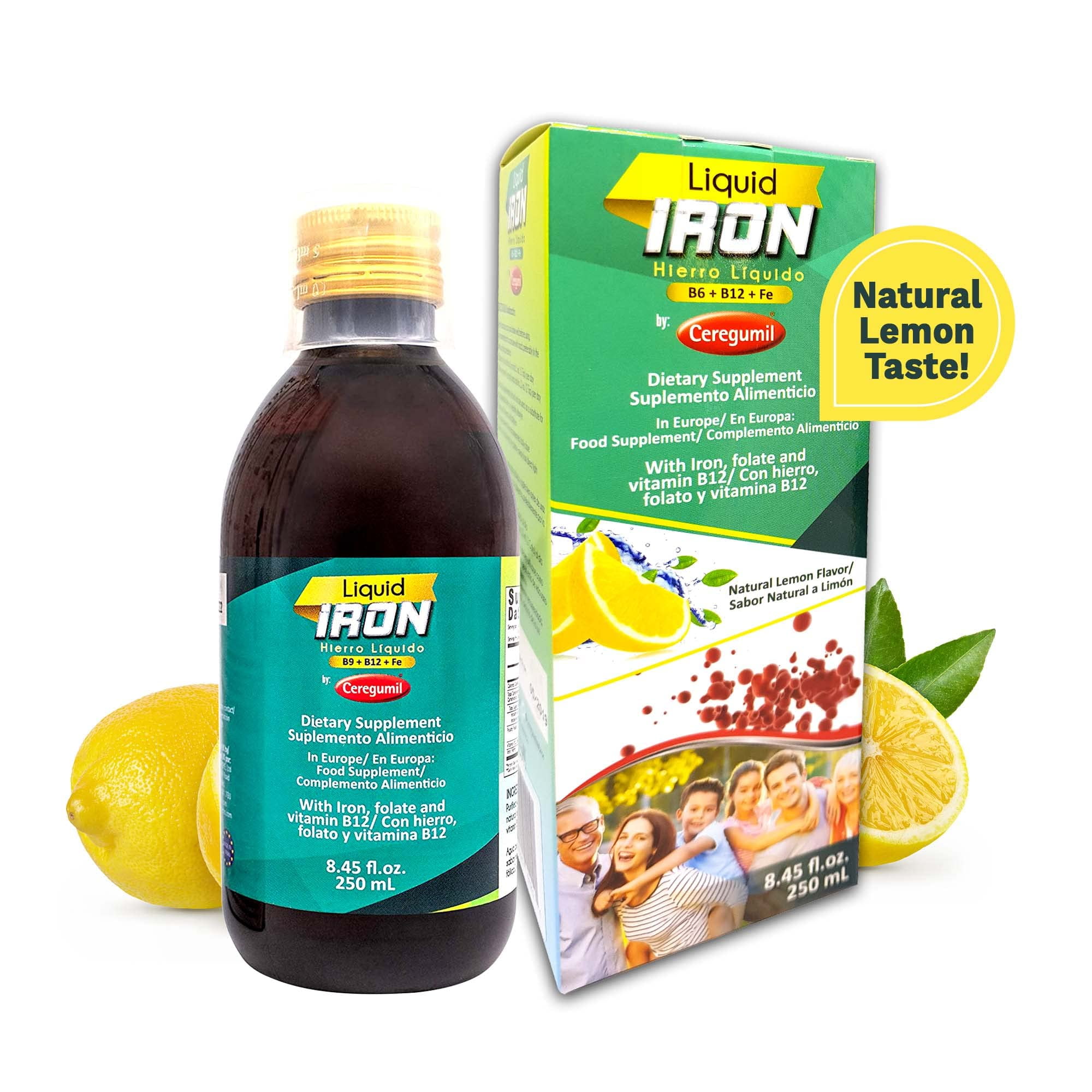 Ceregumil Liquid Iron, Iron Vitamin with Cyanocobalamin Vitamin B12, Iron from Ferrous