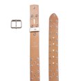 thumbnail image 4 of Snap On Silver Star and Circle Studded Cowhide Leather Belt, 4 of 5