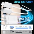 thumbnail image 2 of Adaptador de corriente USB-C Charger + Cable de 30 W para iPhone 16 Pro Max, 2 of 6