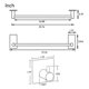 thumbnail image 4 of Towel Holder with 2 Packs Adhesive Hooks 16-Inch Hand Towel Rack Towel Hook Stick on Wall, Bathroom, 4 of 5