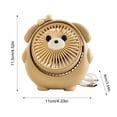 thumbnail image 3 of Portable Desk Fan Rechargeable Personal Table Fan with Puppy Shaped Design Cordless Solution for Home Dorm Room Decor and Bedside Table Air Circulation,1Pack Beige, 3 of 7