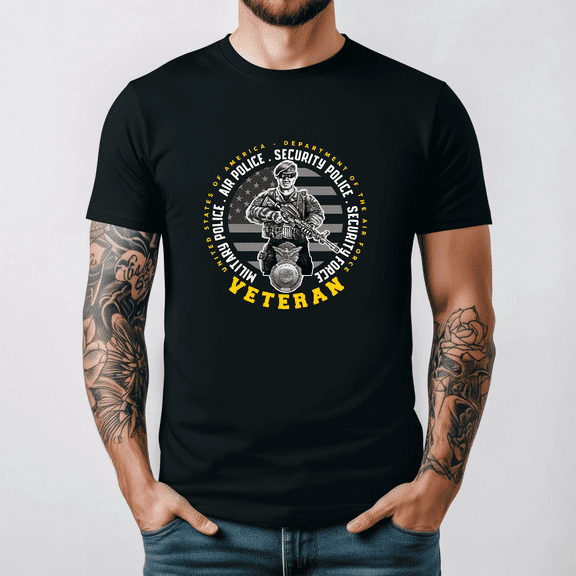 Department Of The Air Force Veteran Military Police Pride Tee V19320,Unisex S- 5XL